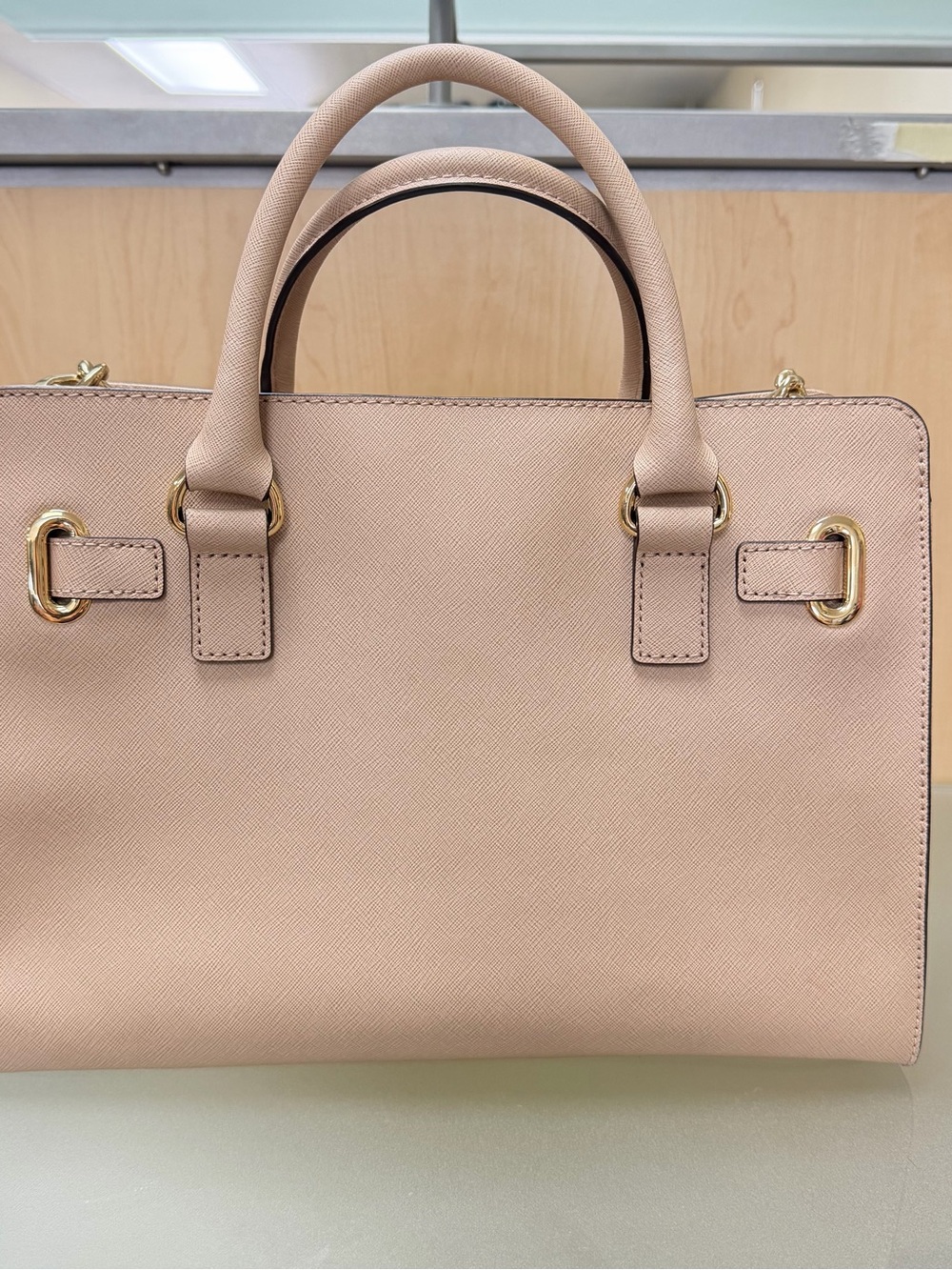 EUC Michael Kors Pink Saffiano Leather Satchel - Picture 5 of 10
